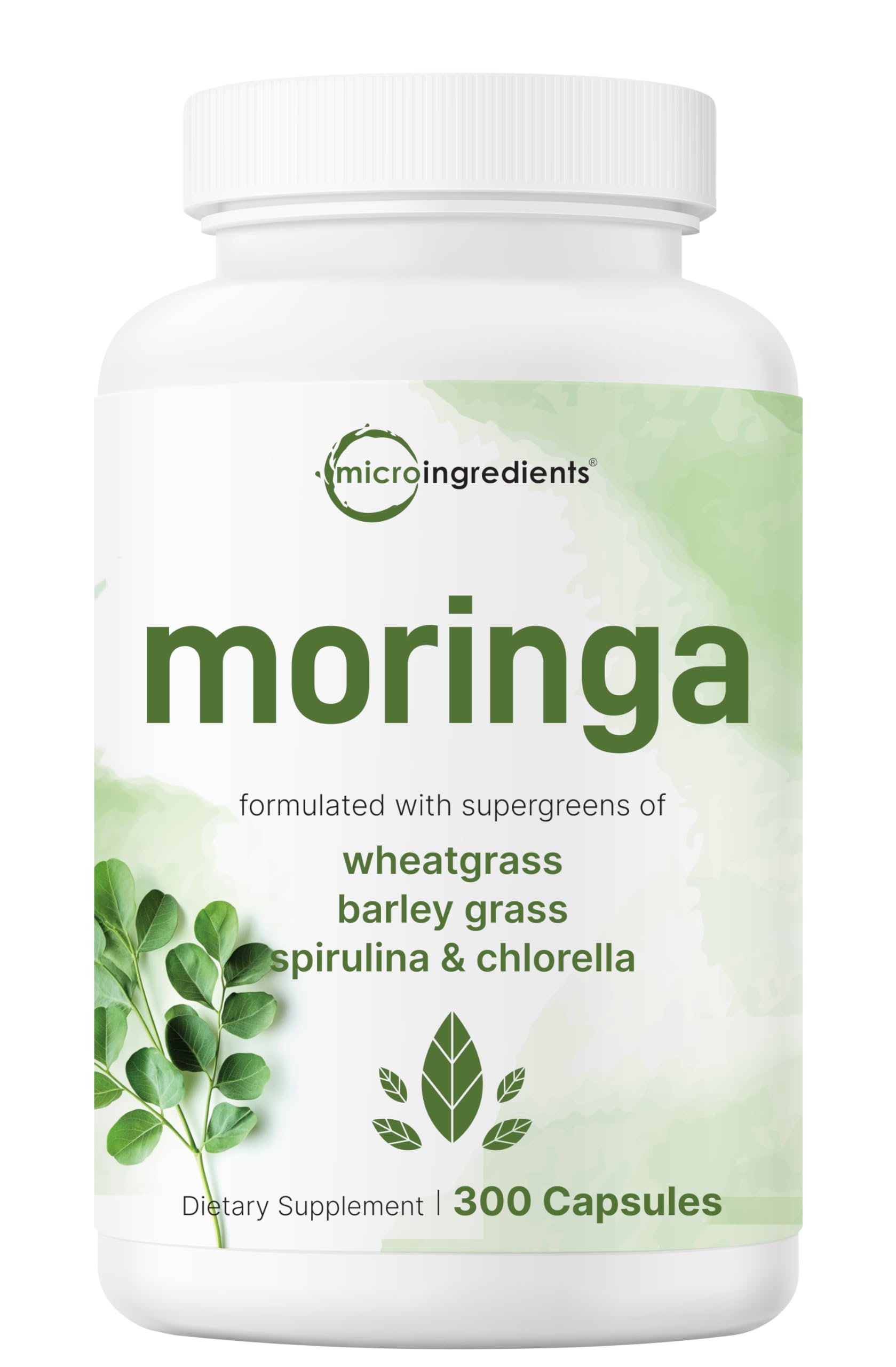 Micro Ingredients Moringa Oleifera Capsules bottle front view