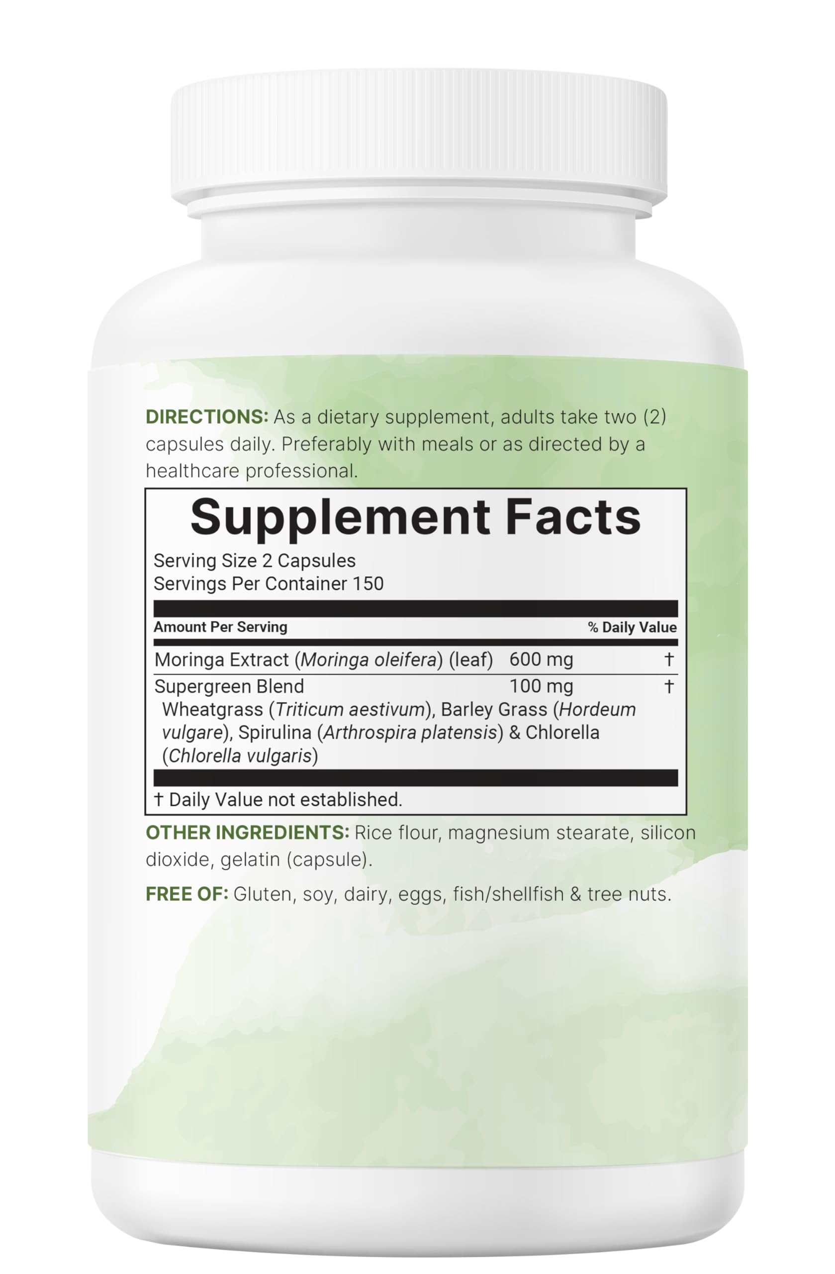 Micro Ingredients Moringa Oleifera Capsules packaging details
