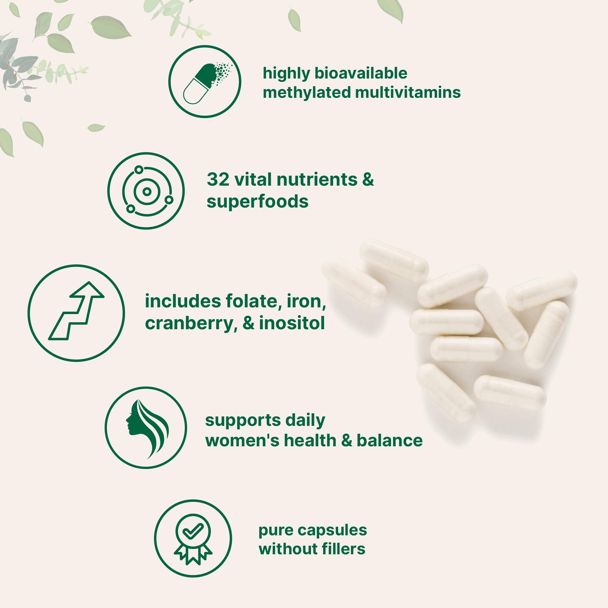 Micro Ingredients multivitamin capsules close-up on a wooden surface