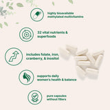 Micro Ingredients multivitamin capsules close-up on a wooden surface