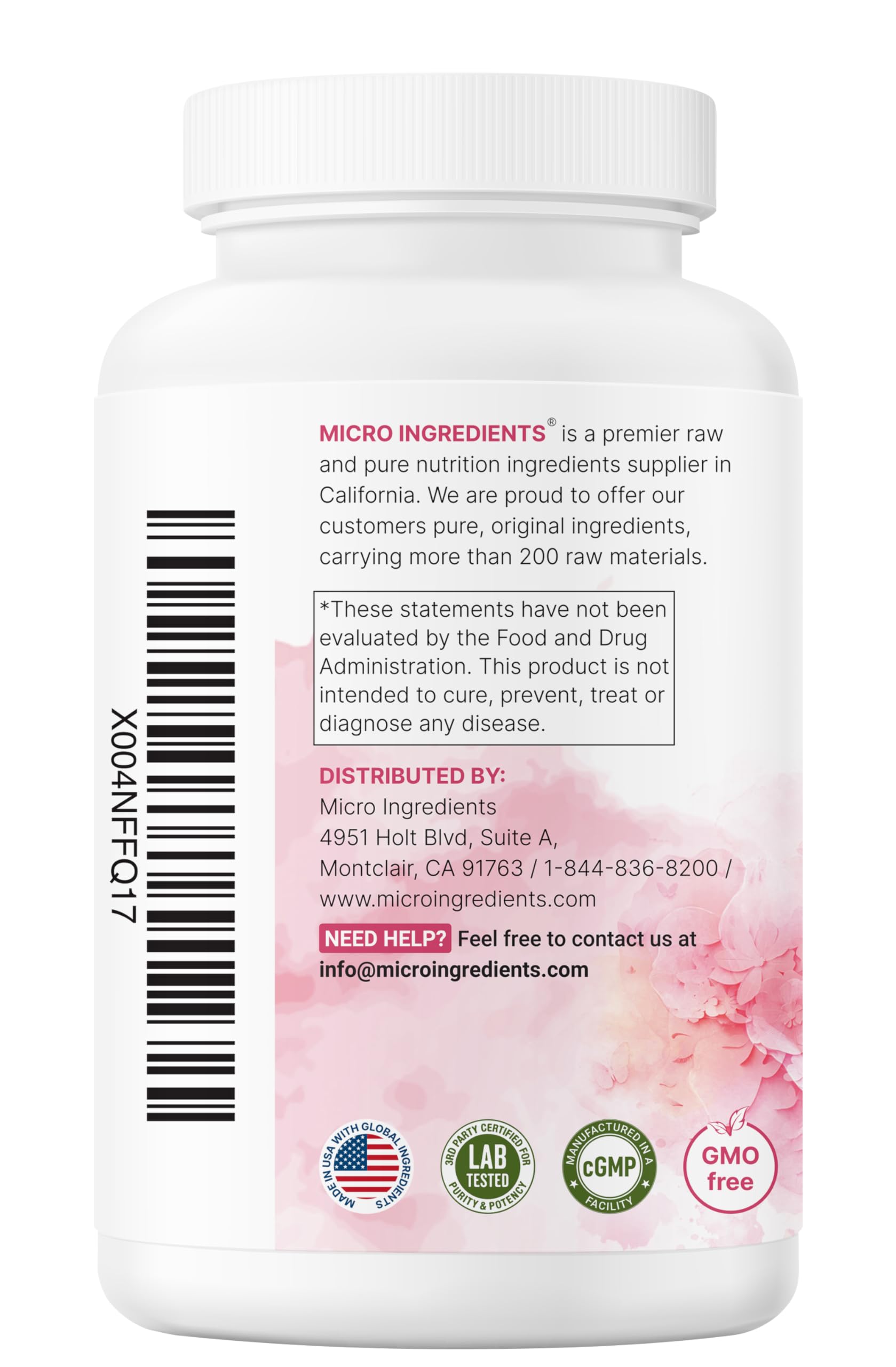 Micro Ingredients Myo & D-Chiro Inositol Complex 200g on a wooden table