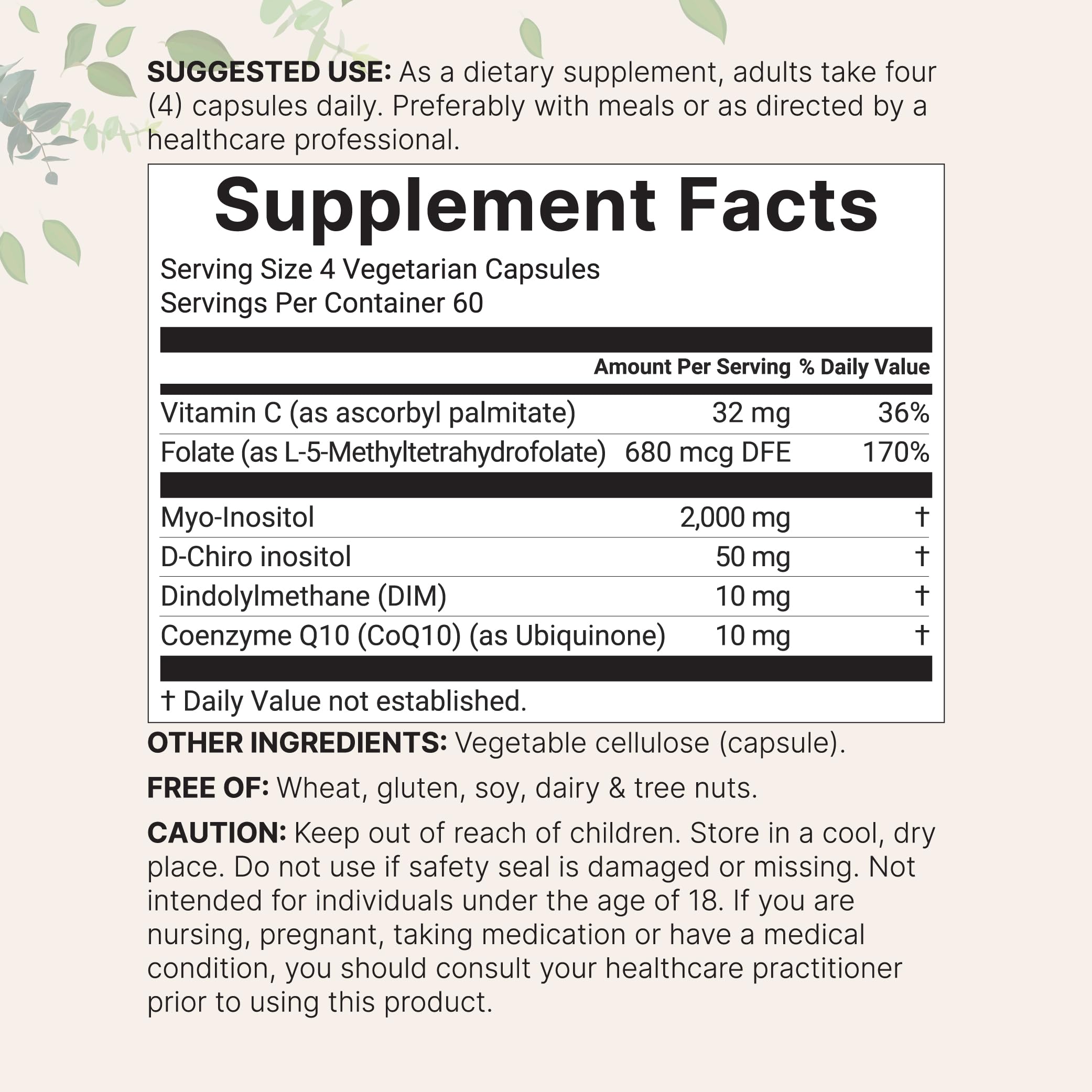 Micro Ingredients Myo & D-Chiro Inositol Complex 200g side view