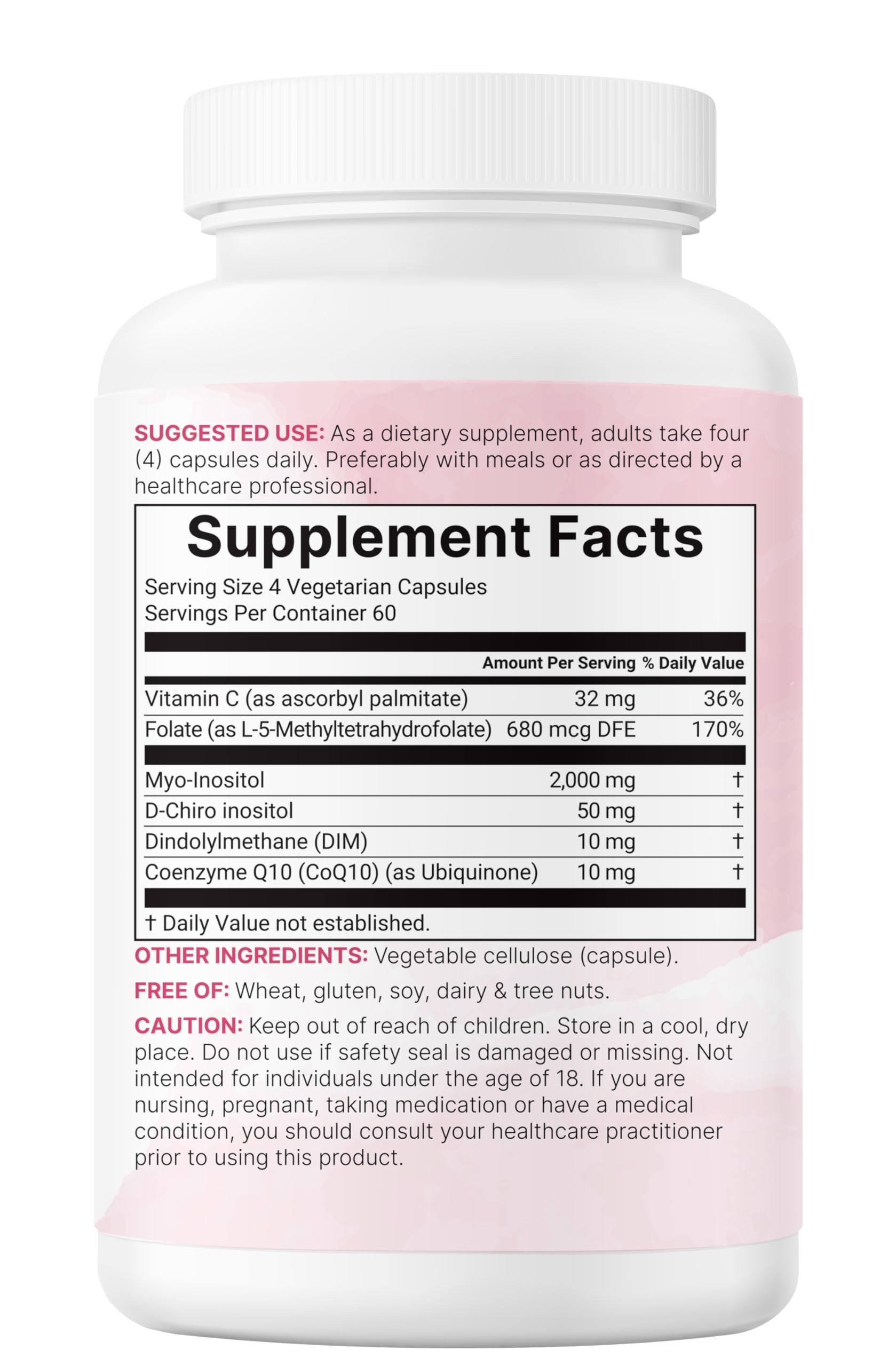 Micro Ingredients Myo & D-Chiro Inositol Complex 200g vegetarian capsules