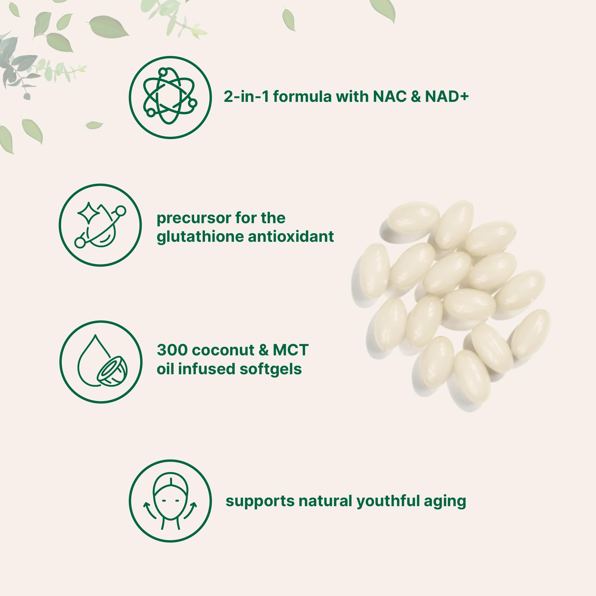 Micro Ingredients NAC softgels with coconut oil base
