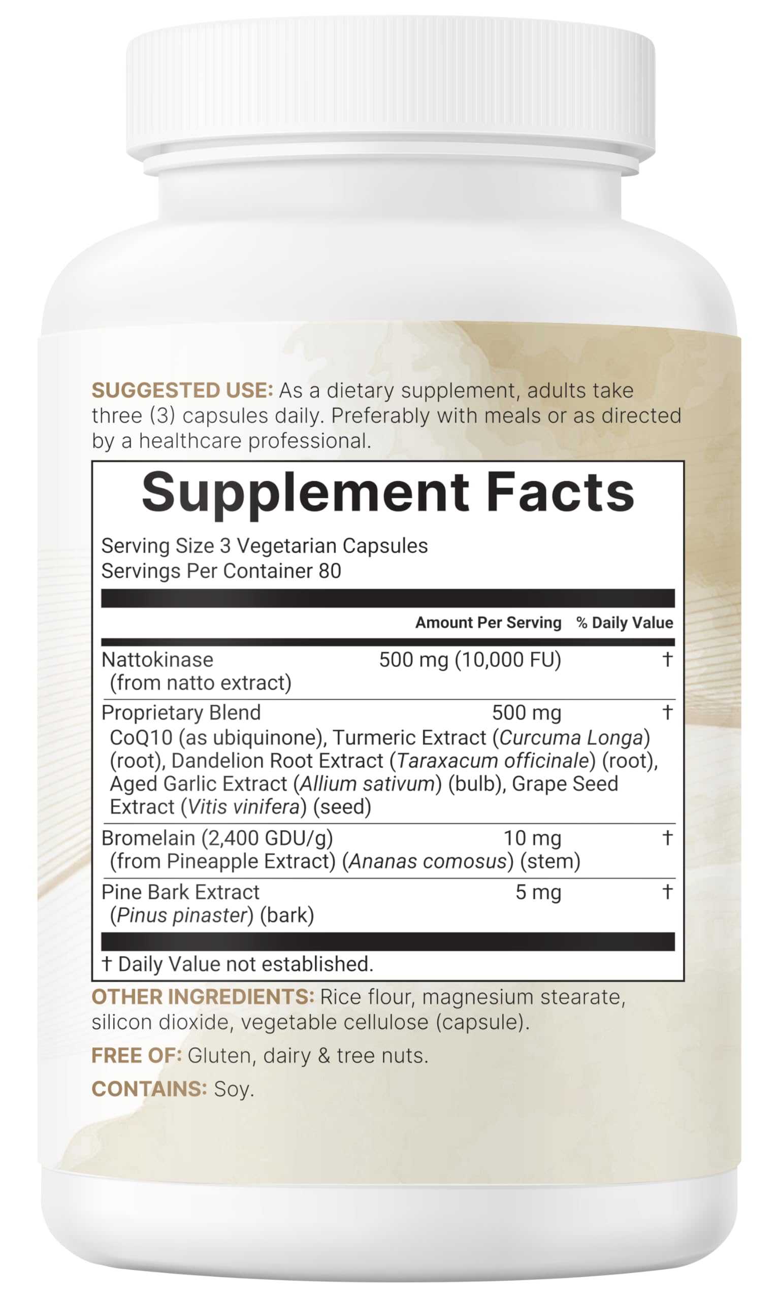 Micro Ingredients Nattokinase product packaging details