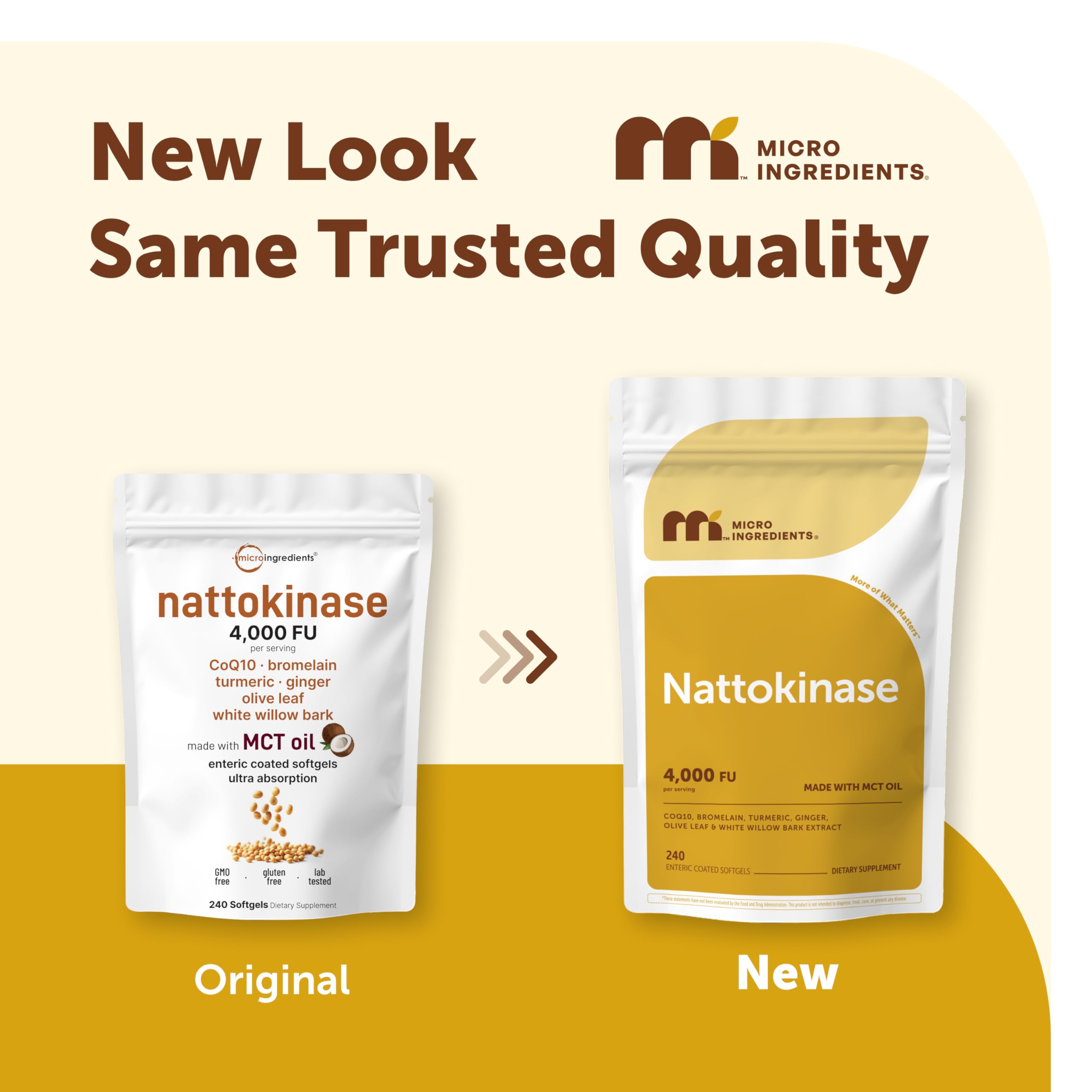 Micro Ingredients Nattokinase Softgels 240 count side view