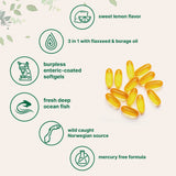 Micro Ingredients Omega 3-6-9 Fish Oil Softgel Complex softgels close-up