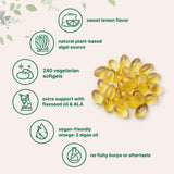 Micro Ingredients Omega-3 algae oil veggie softgels with lemon