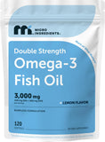 Micro Ingredients Omega-3 Fish Oil Softgels 3000mg front view
