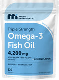 Micro Ingredients Omega-3 Fish Oil Softgels 4200mg front view