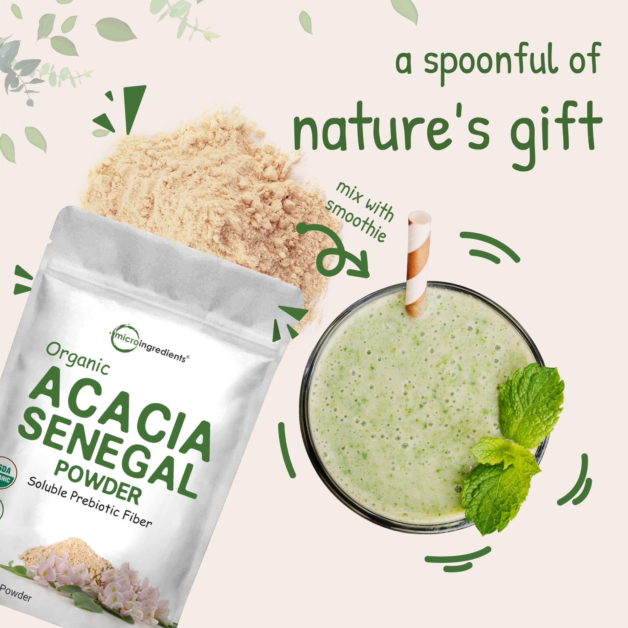 Micro Ingredients Organic Acacia Senegal Powder in a baking setup