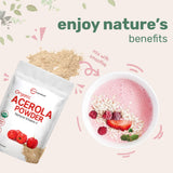 Micro Ingredients Organic Acerola Vitamin C Powder on a kitchen counter