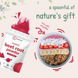 Micro Ingredients Organic Beet Root Powder 930g back view with nutritional information