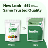 Micro Ingredients Organic Inulin Powder 500g back view with nutritional information