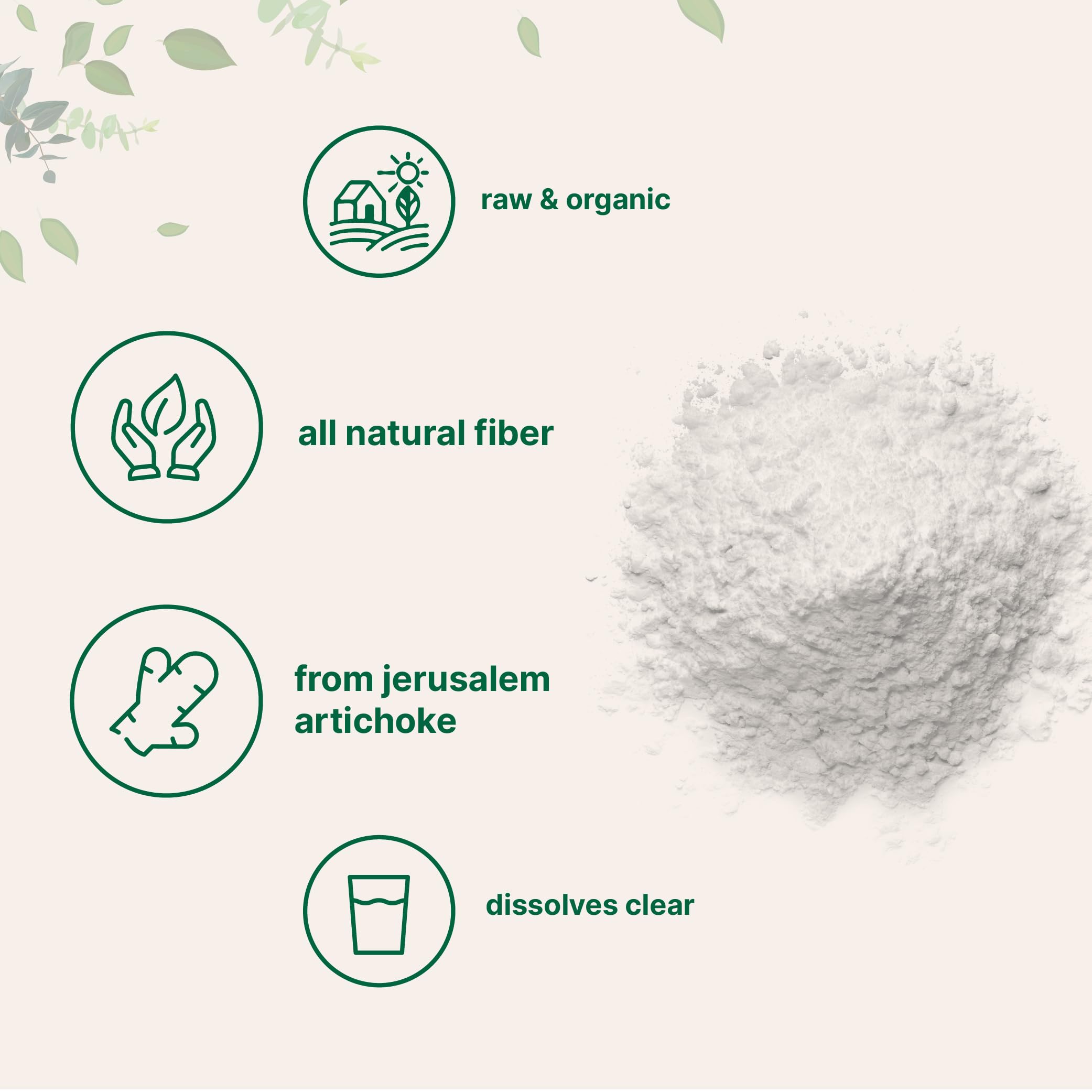 Micro Ingredients Organic Inulin Powder scoop included