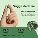 Micro Ingredients Organic Spirulina Chlorella Tablets back view with nutritional information
