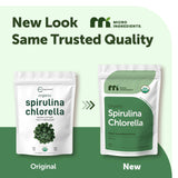 Micro Ingredients Organic Spirulina Chlorella Tablets showing tablet size