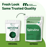Micro Ingredients Organic Spirulina Powder 930g back view with nutritional information