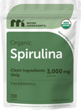 Micro Ingredients Organic Spirulina Tablets 3000mg front view