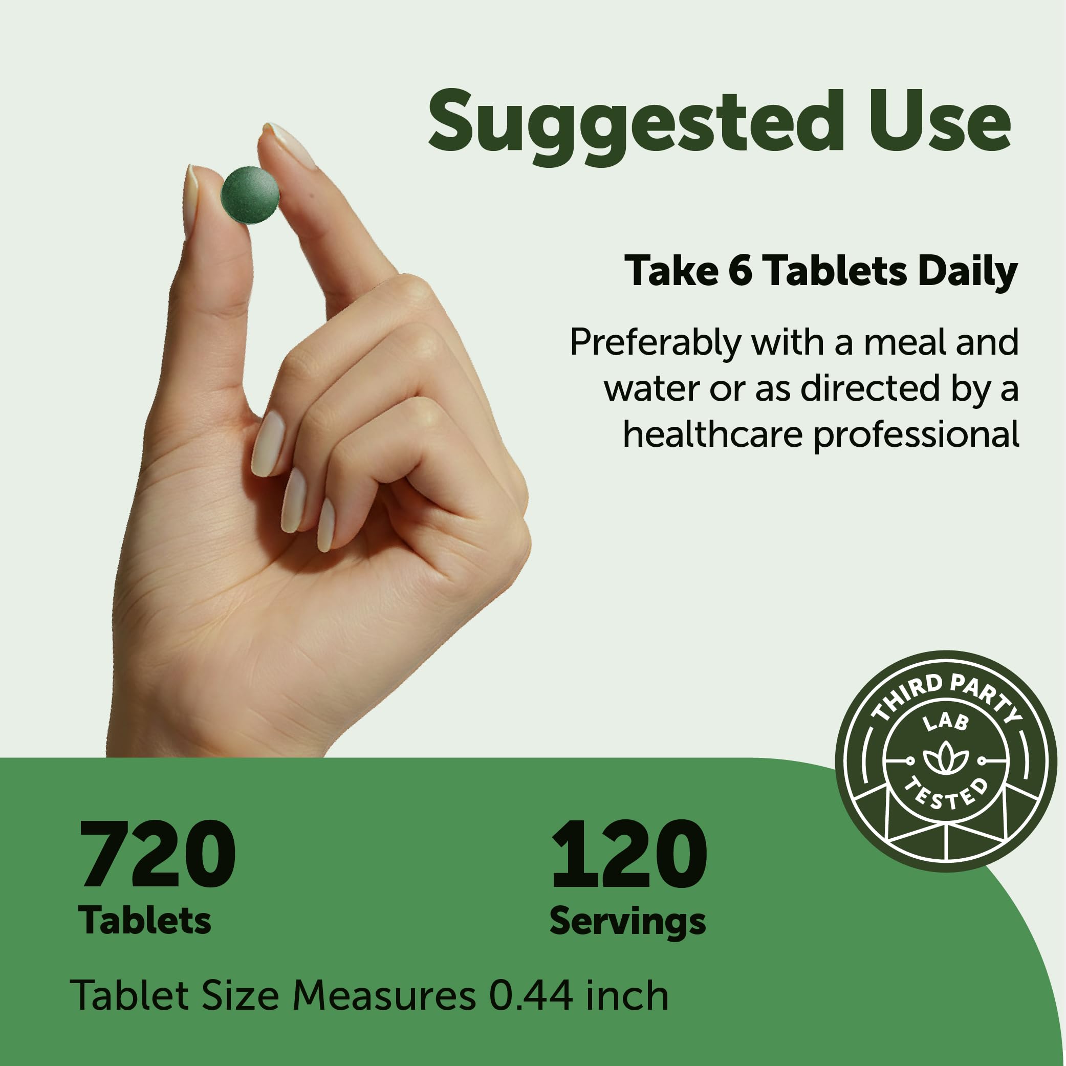 Micro Ingredients Organic Spirulina Tablets on a wooden table