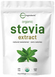 Micro Ingredients Organic Stevia Powder 4 Ounce front view