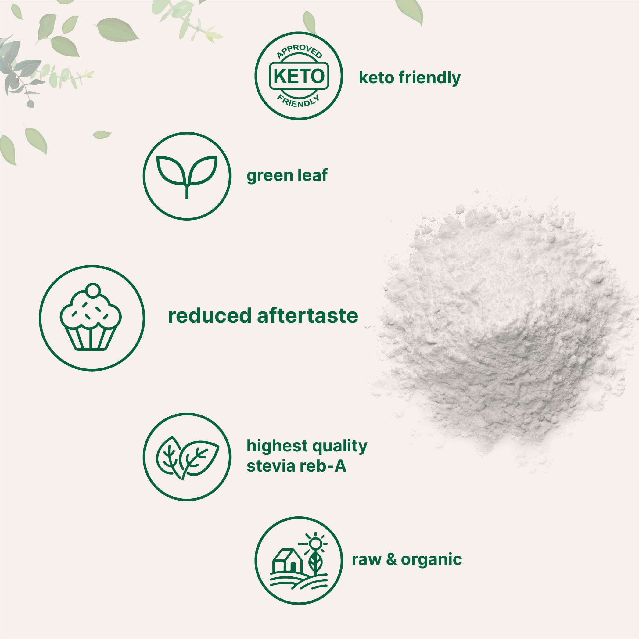 Micro Ingredients Organic Stevia Powder in a bowl