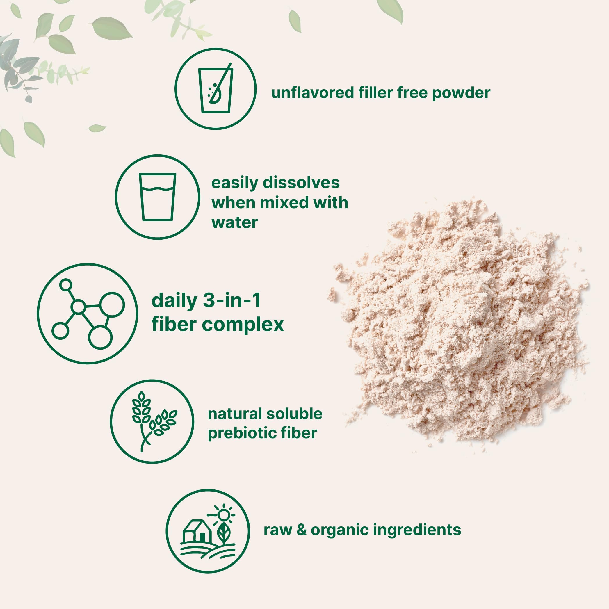 Micro Ingredients Organic Triple Soluble Fiber Powder mixed in a glass of water