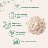 Micro Ingredients Organic Triple Soluble Fiber Powder mixed in a glass of water