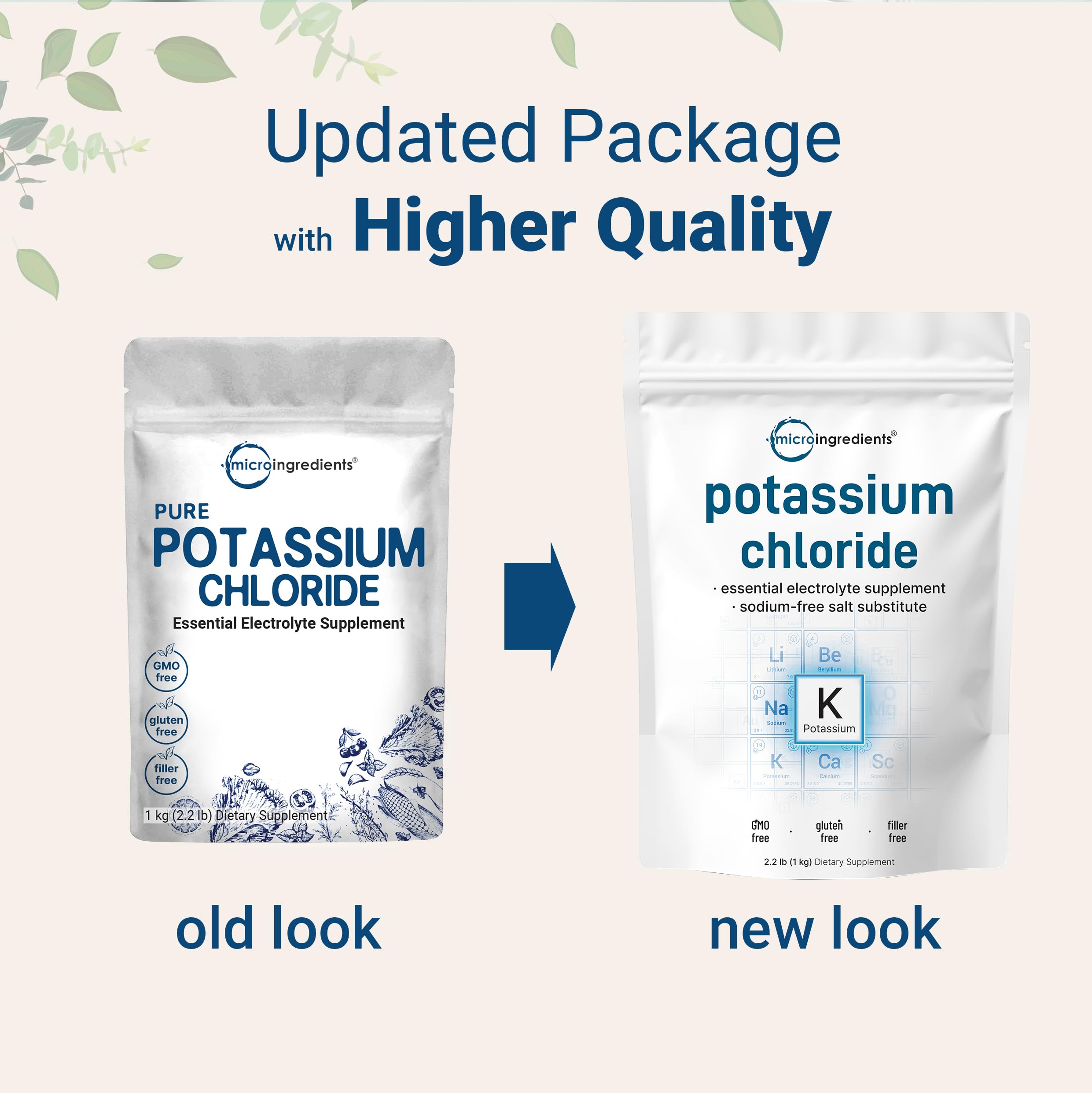 Micro Ingredients Potassium Chloride Powder 1kg packaging