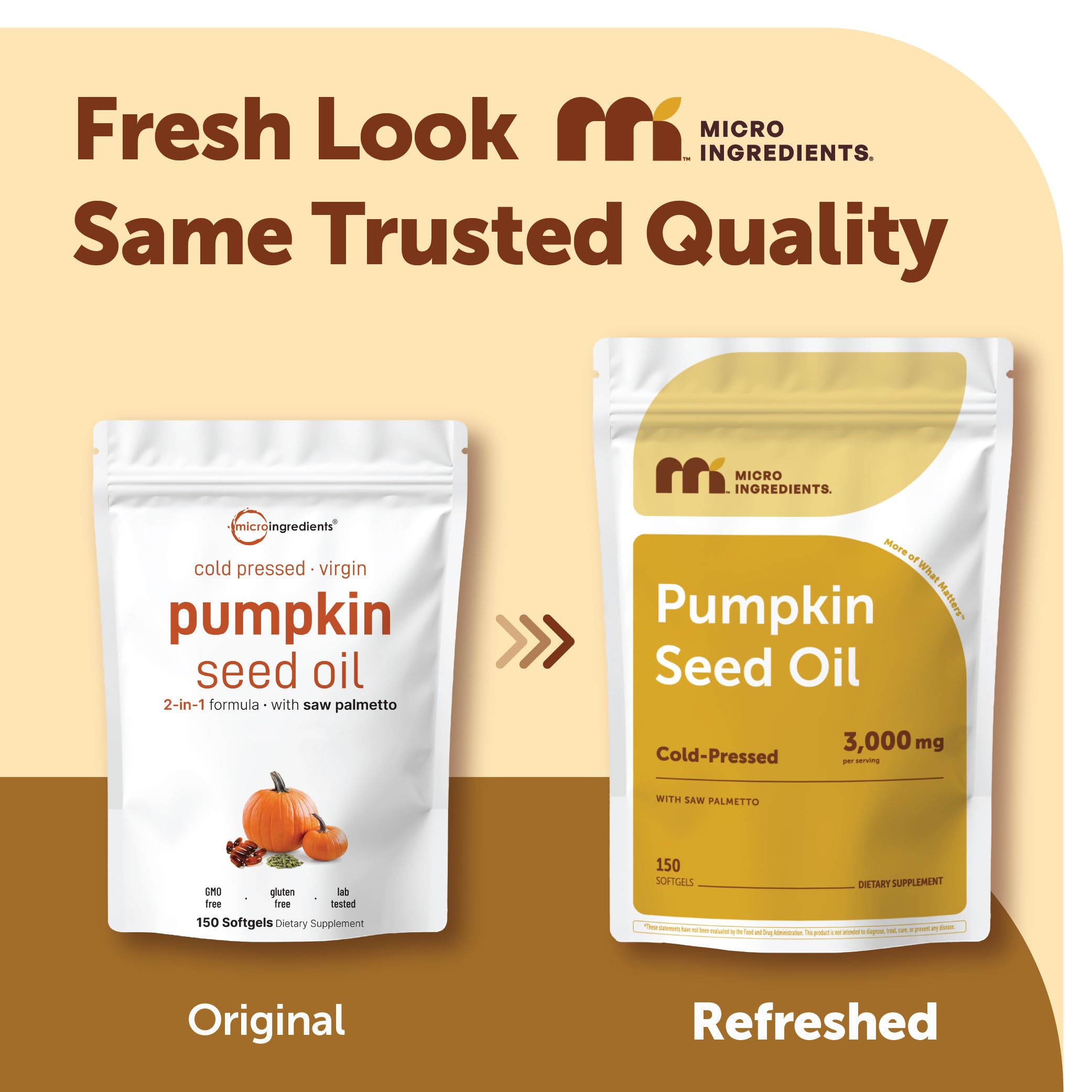 Micro Ingredients Pumpkin Seed Oil Softgels packaging side view