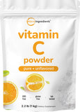 Micro Ingredients Pure Ascorbic Acid Vitamin C Powder 1KG front view