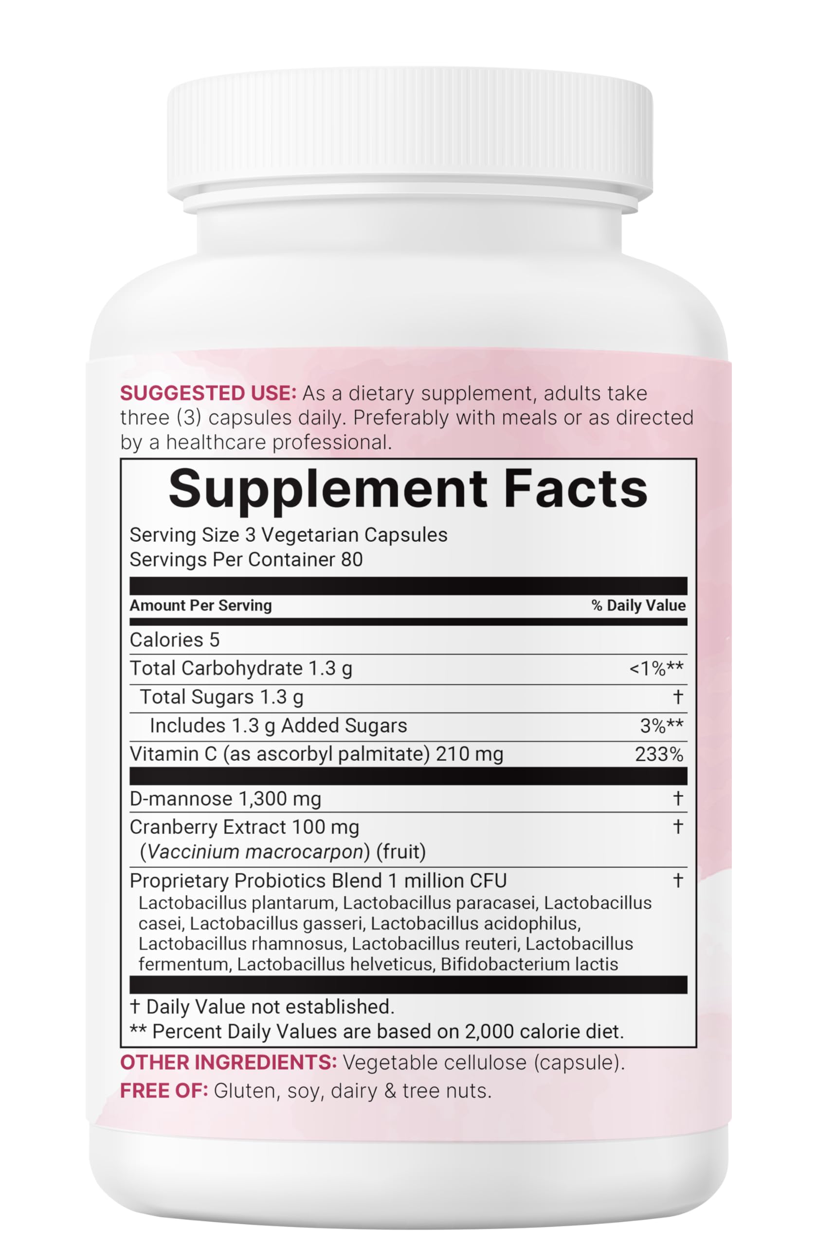 Micro Ingredients Pure D-Mannose Veggie Capsules in a kitchen setting
