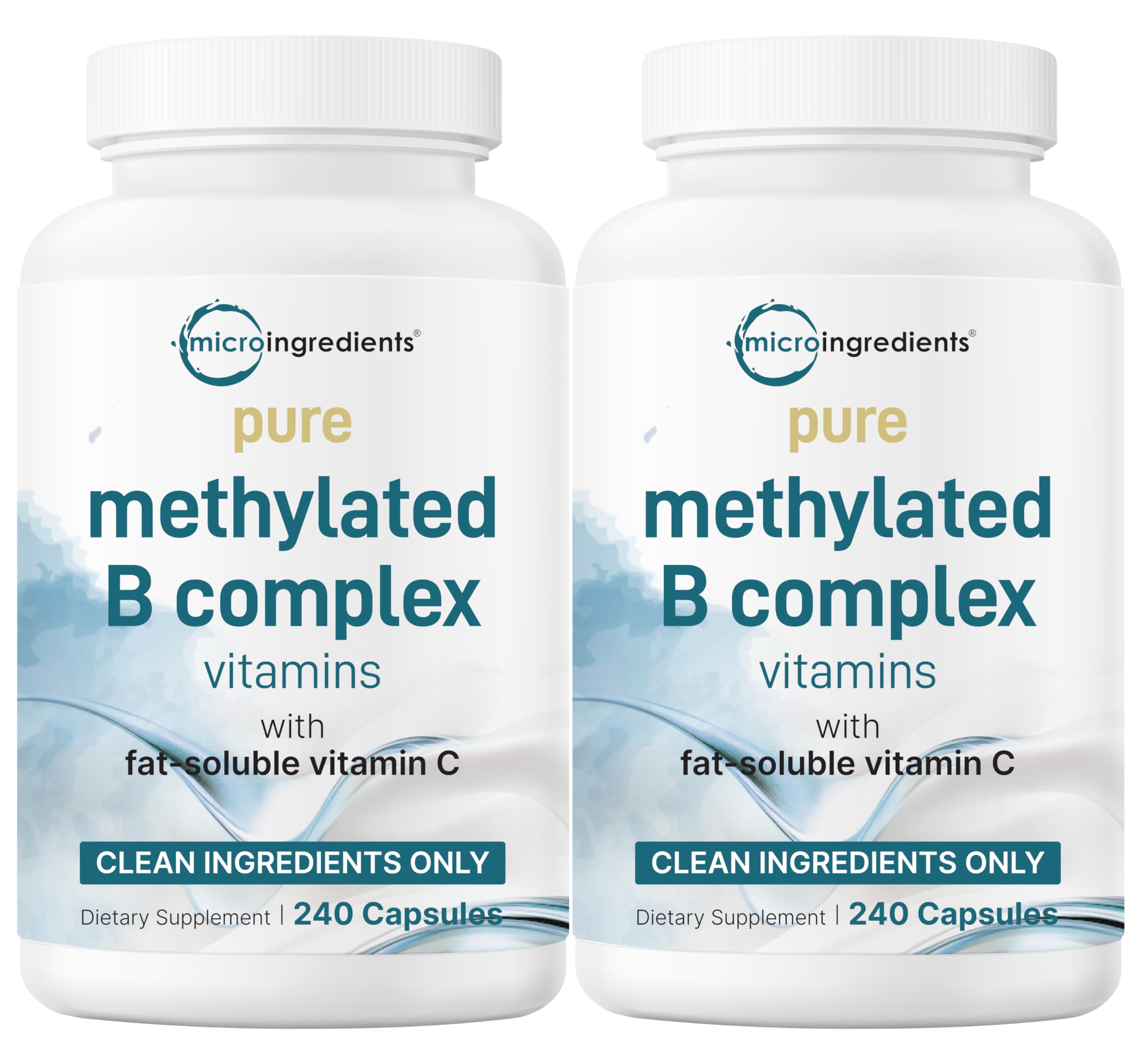 Micro Ingredients Pure Methylated B Complex 480 Capsules front view