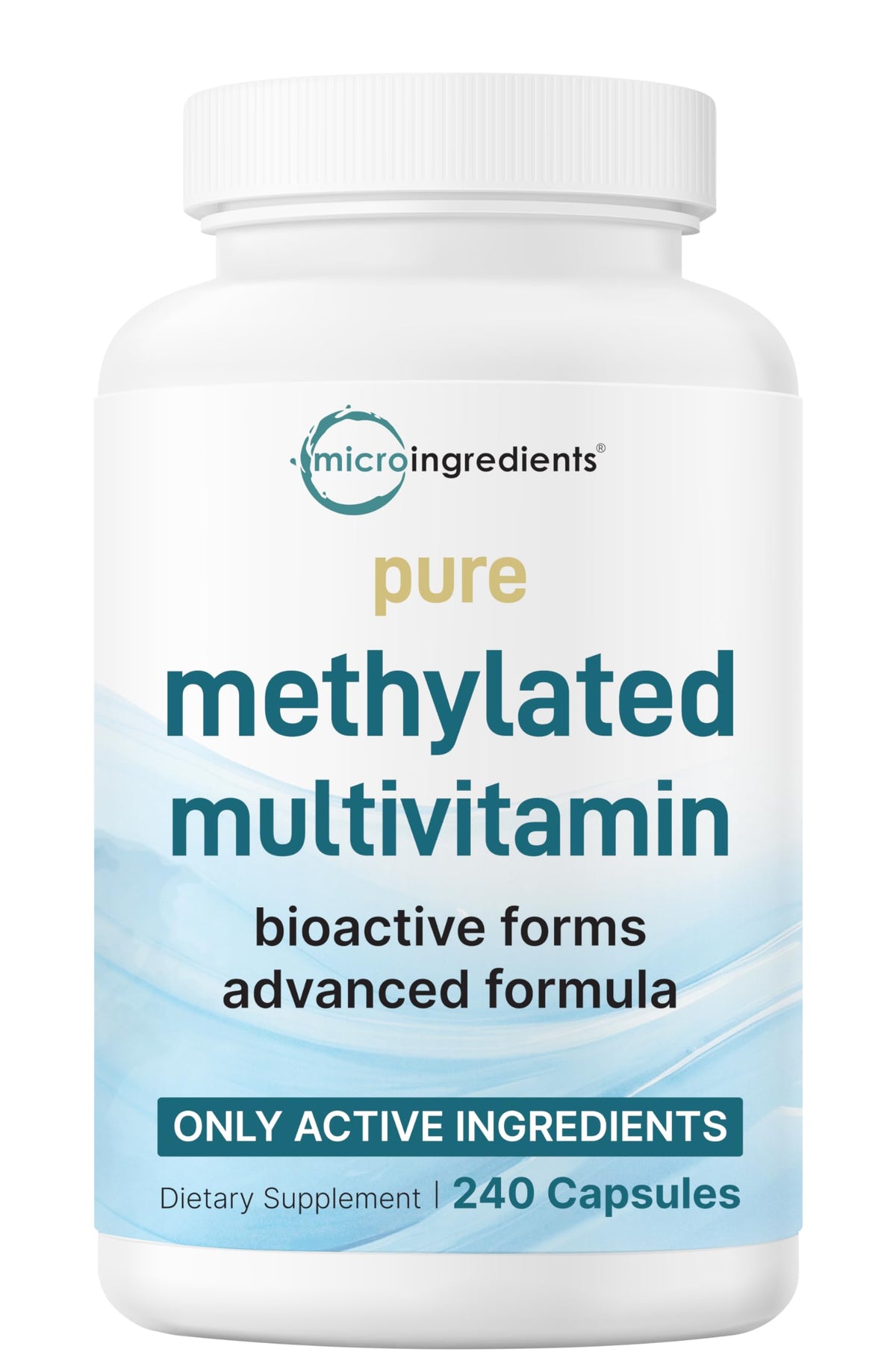 Micro Ingredients Pure Methylated Multivitamin Complex 240 capsules front view