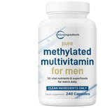Micro Ingredients Pure Methylated Multivitamin for Men 240 Capsules front view
