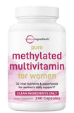 Micro Ingredients Pure Methylated Multivitamin for Women 240 Capsules front view