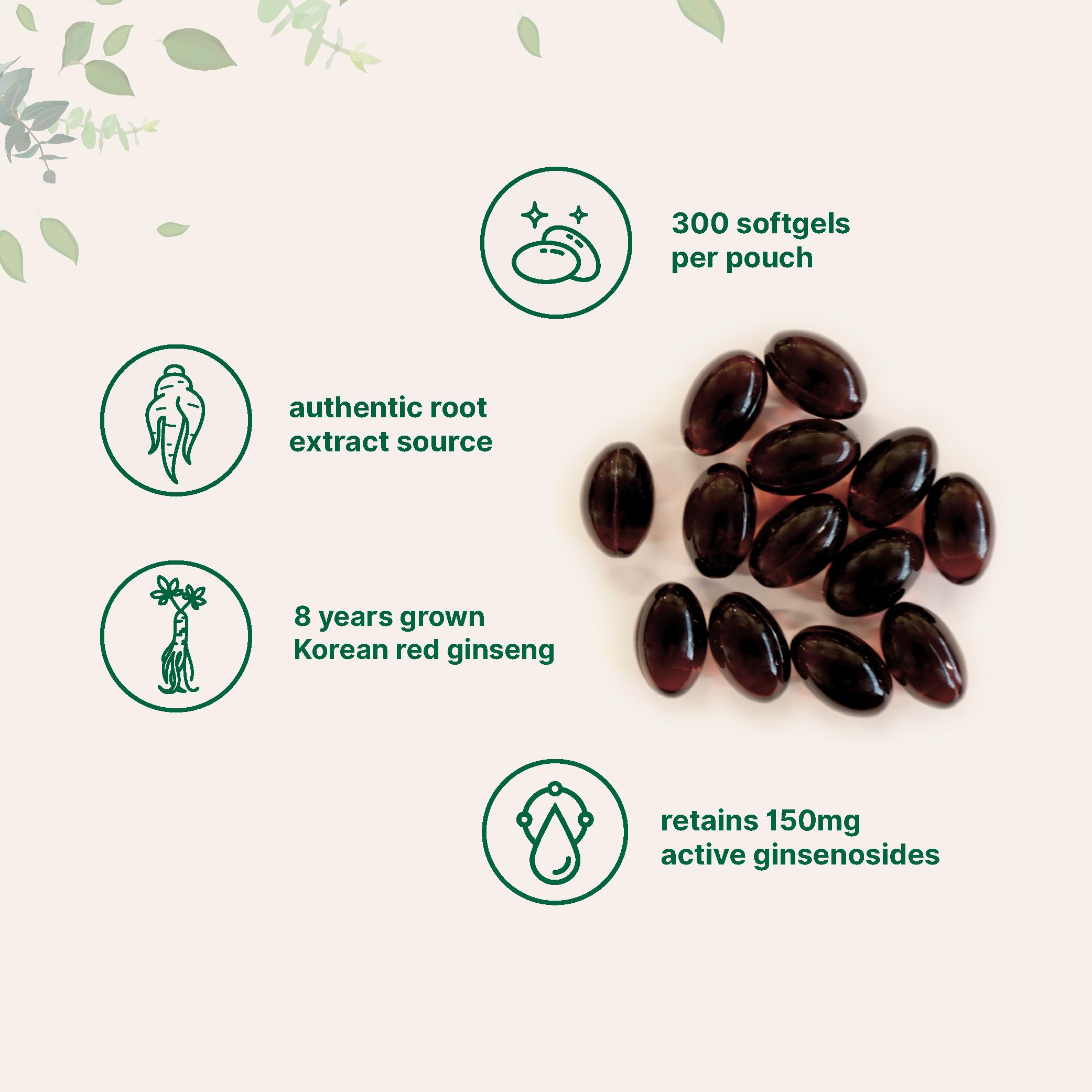 Micro Ingredients Red Panax Ginseng Softgels close-up of softgels