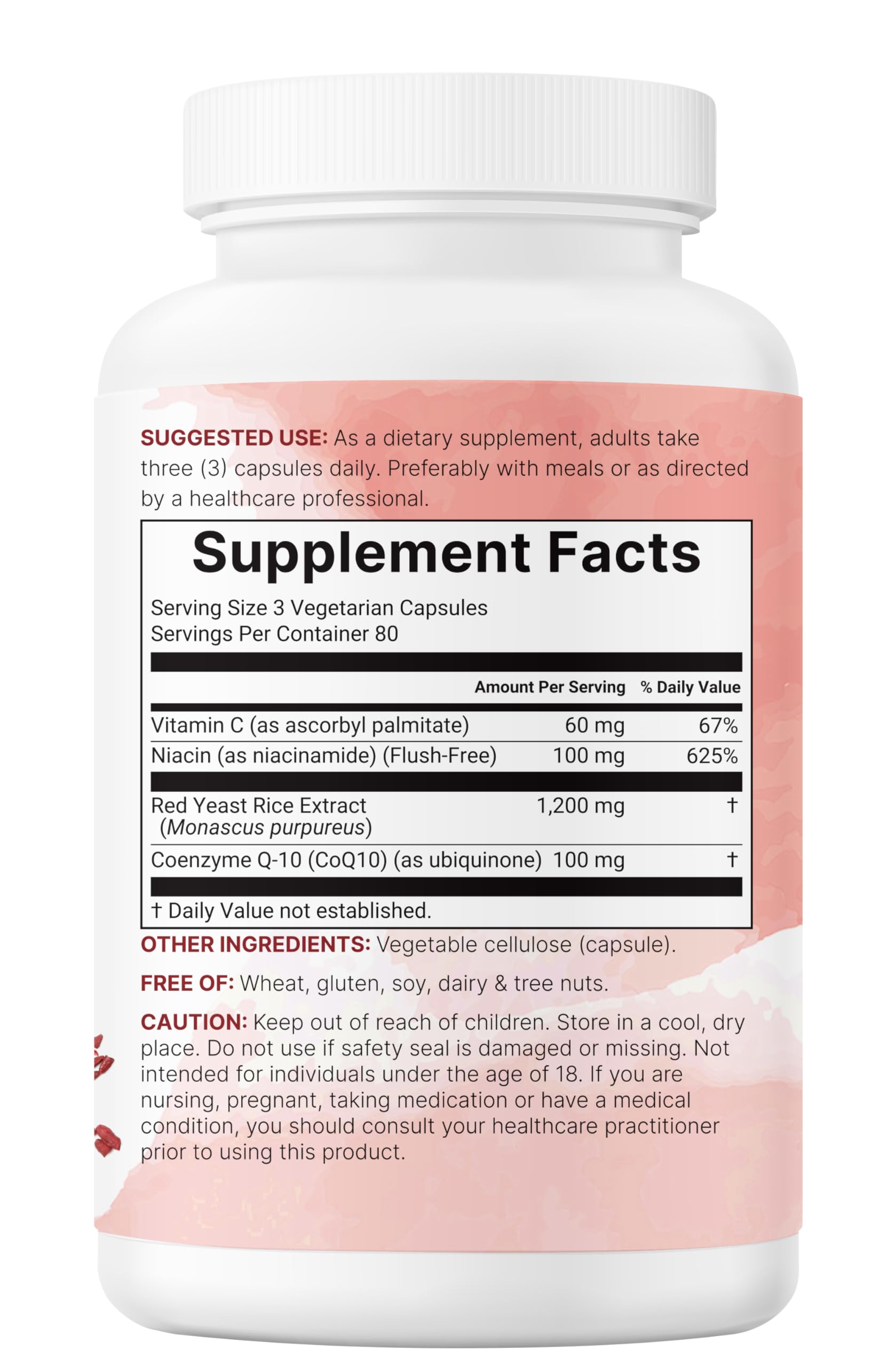Micro Ingredients Red Yeast Rice Complex capsules in a hand