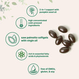 Micro Ingredients Saw Palmetto & Pumpkin Seed Oil Softgels packaging