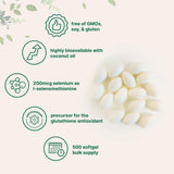 Micro Ingredients Selenium Softgels 200 mcg coconut oil softgels
