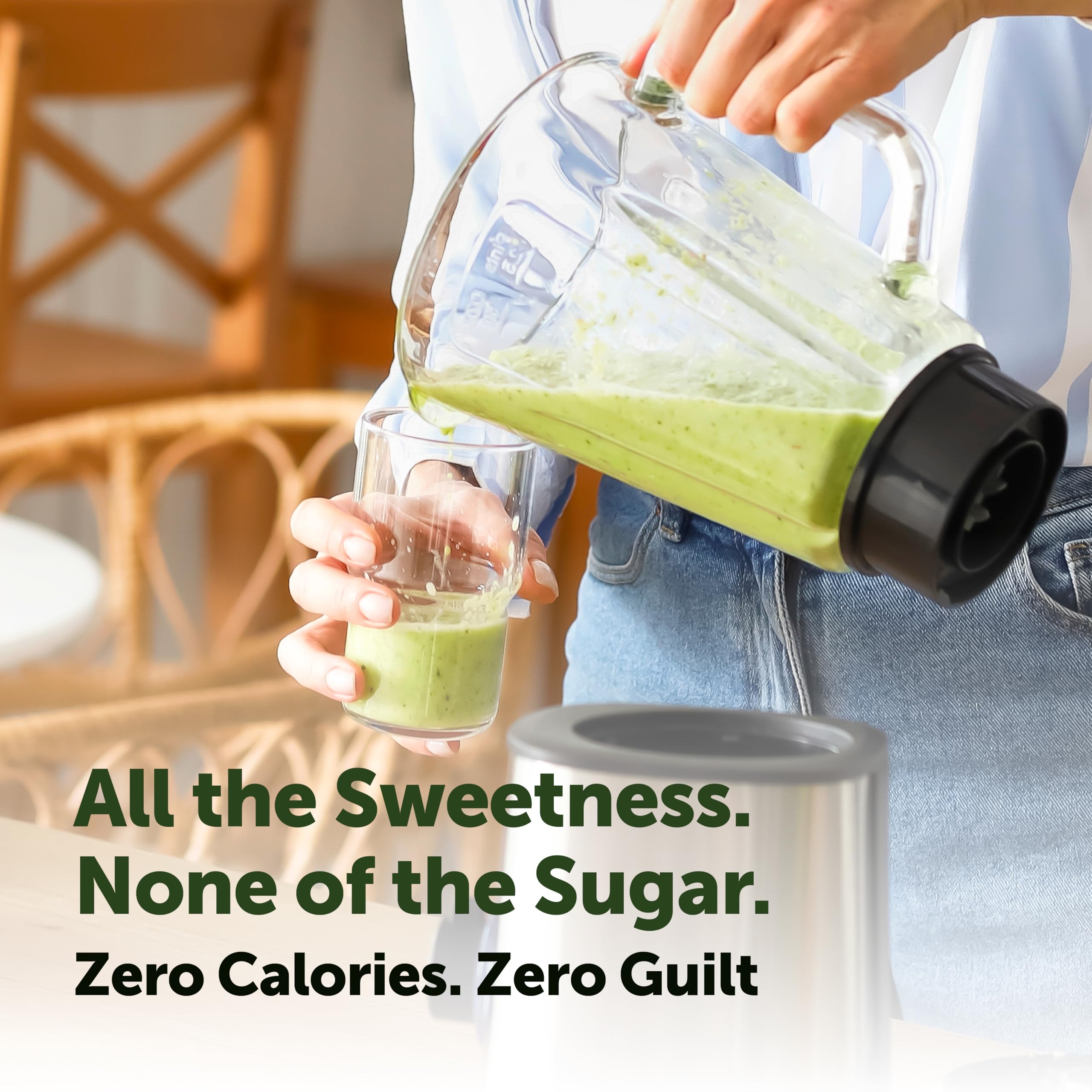 Micro Ingredients Stevia Sugar Substitute in a bowl with coffee and desserts