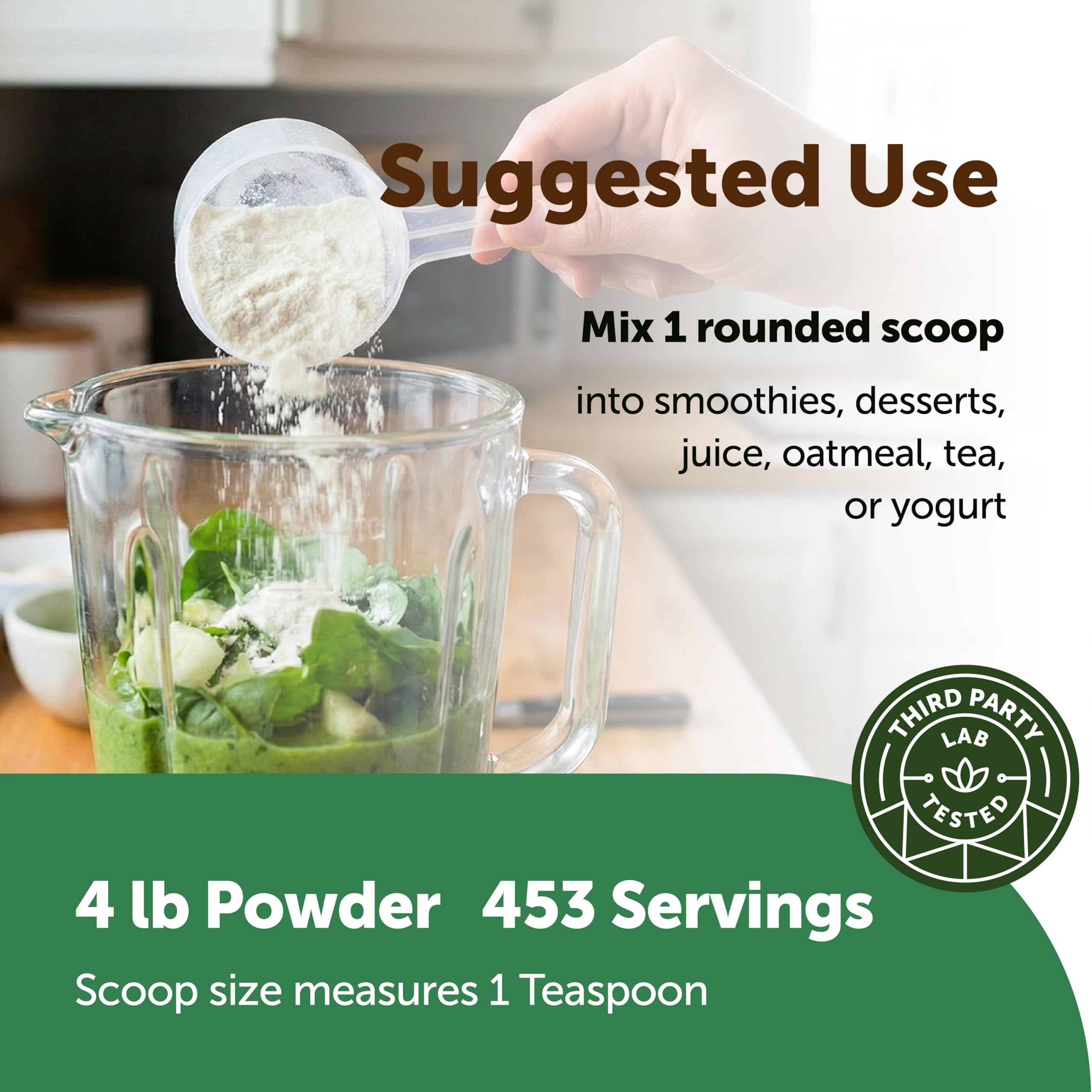Micro Ingredients Stevia Sugar Substitute scoop alongside baking ingredients