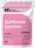 Micro Ingredients Sunflower Lecithin Softgels 2400mg front view