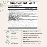 Micro Ingredients Super Enzymes+ bottle side view showing ingredients list