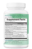 Micro Ingredients Super Enzymes+ bottle with a fresh green leaf background