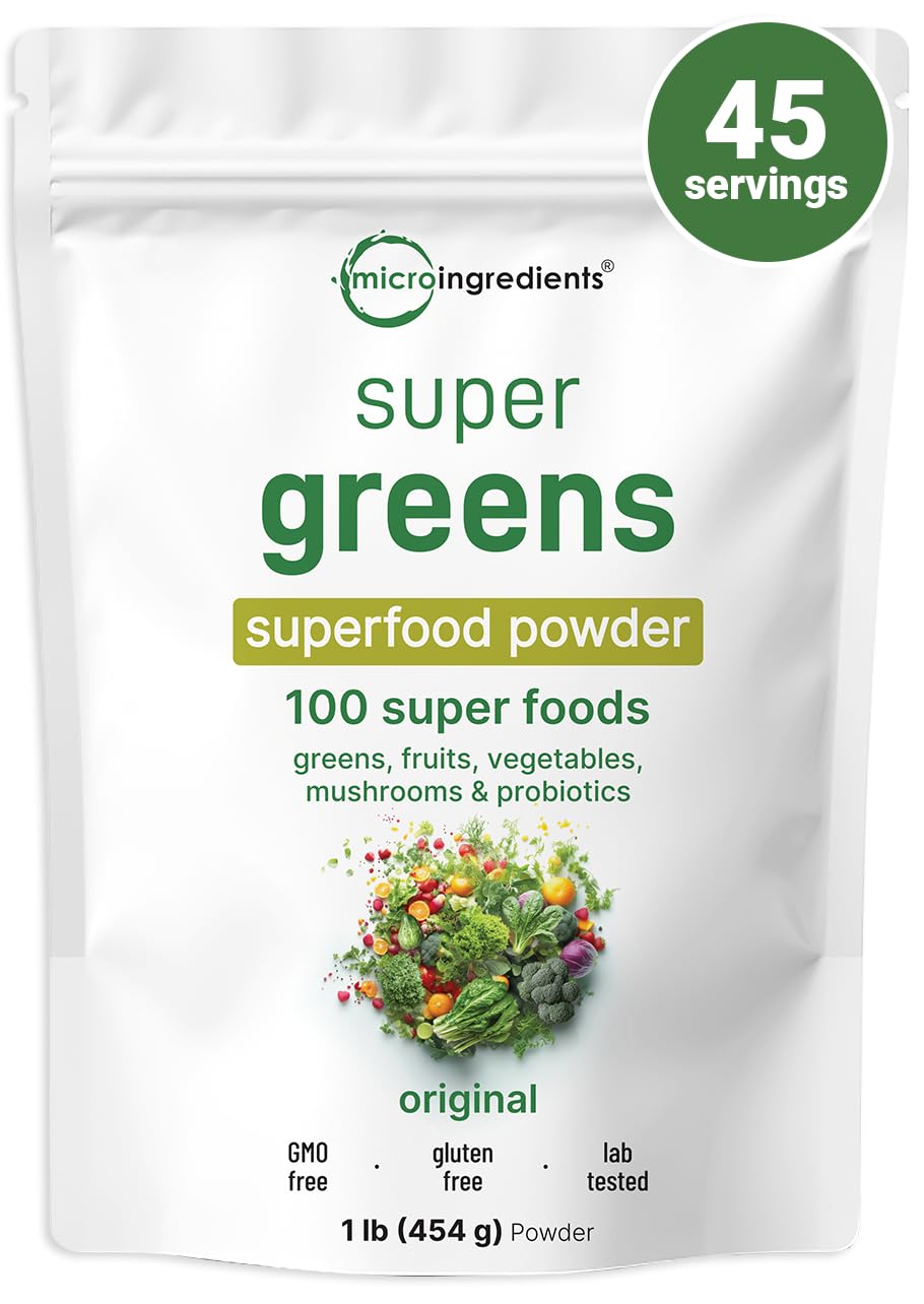 Micro Ingredients Super Greens Powder 470g front view
