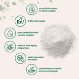 Micro Ingredients Taurine Powder 1kg scoop showing serving size