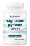 Micro Ingredients Triple Strength Magnesium Glycinate Capsules bottle front view