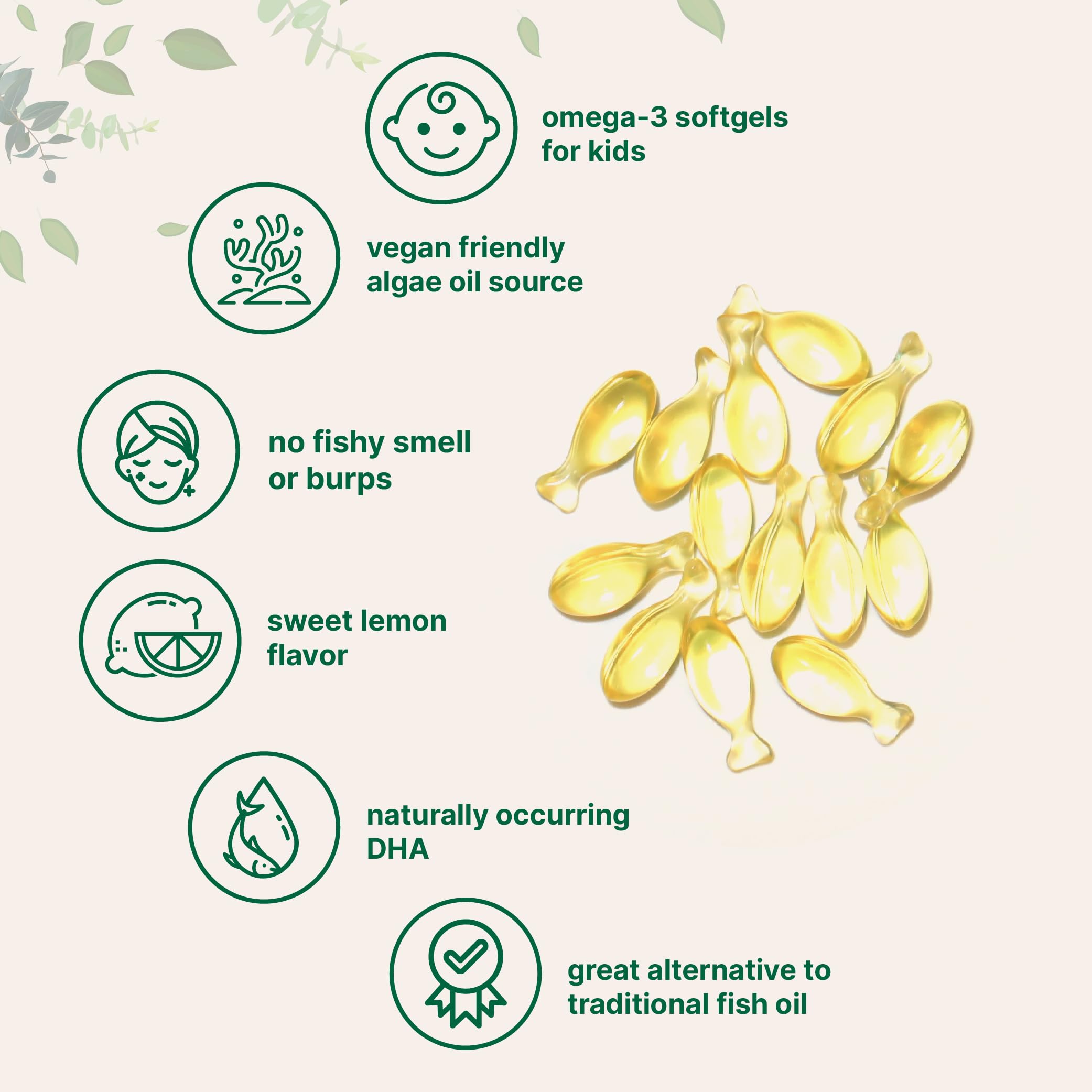 Micro Ingredients Vegan Omega-3 Softgels close-up