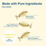 Micro Ingredients Vegan Omega-3 Softgels with lemon flavour